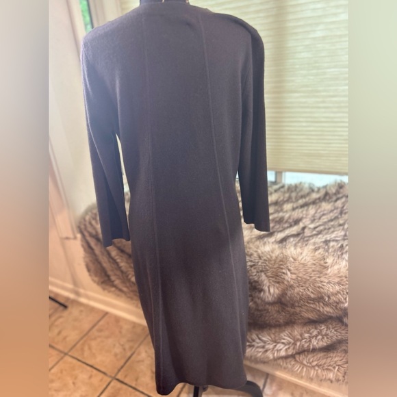 Neiman Marcus Chocolate Brown 100% Cahsmere Dress - Picture 3 of 6